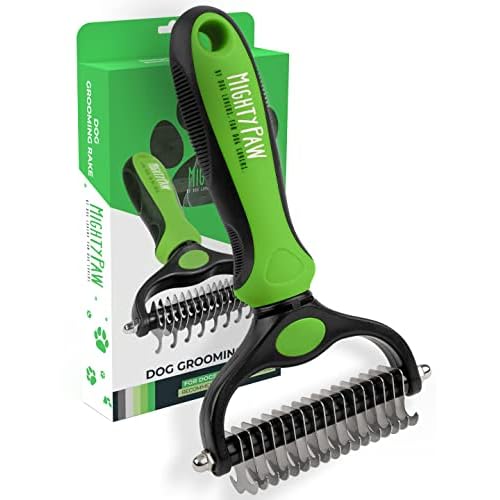 Mighty Paw two-sided pet grooming brush