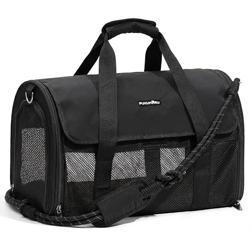 FUKUMARU soft-sided cat carrier with rollable privacy cover